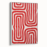 Maximalist Wall Art - Bold Red Geometric Pattern | Modern and Expressive Decor