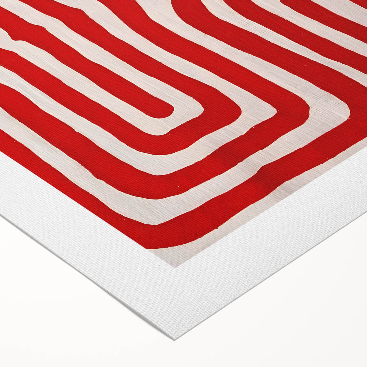 Maximalist Wall Art - Bold Red Geometric Pattern | Modern and Expressive Decor