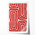 Maximalist Wall Art - Bold Red Geometric Pattern | Modern and Expressive Decor