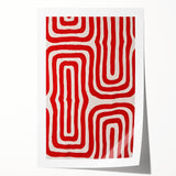 Maximalist Wall Art - Bold Red Geometric Pattern | Modern and Expressive Decor