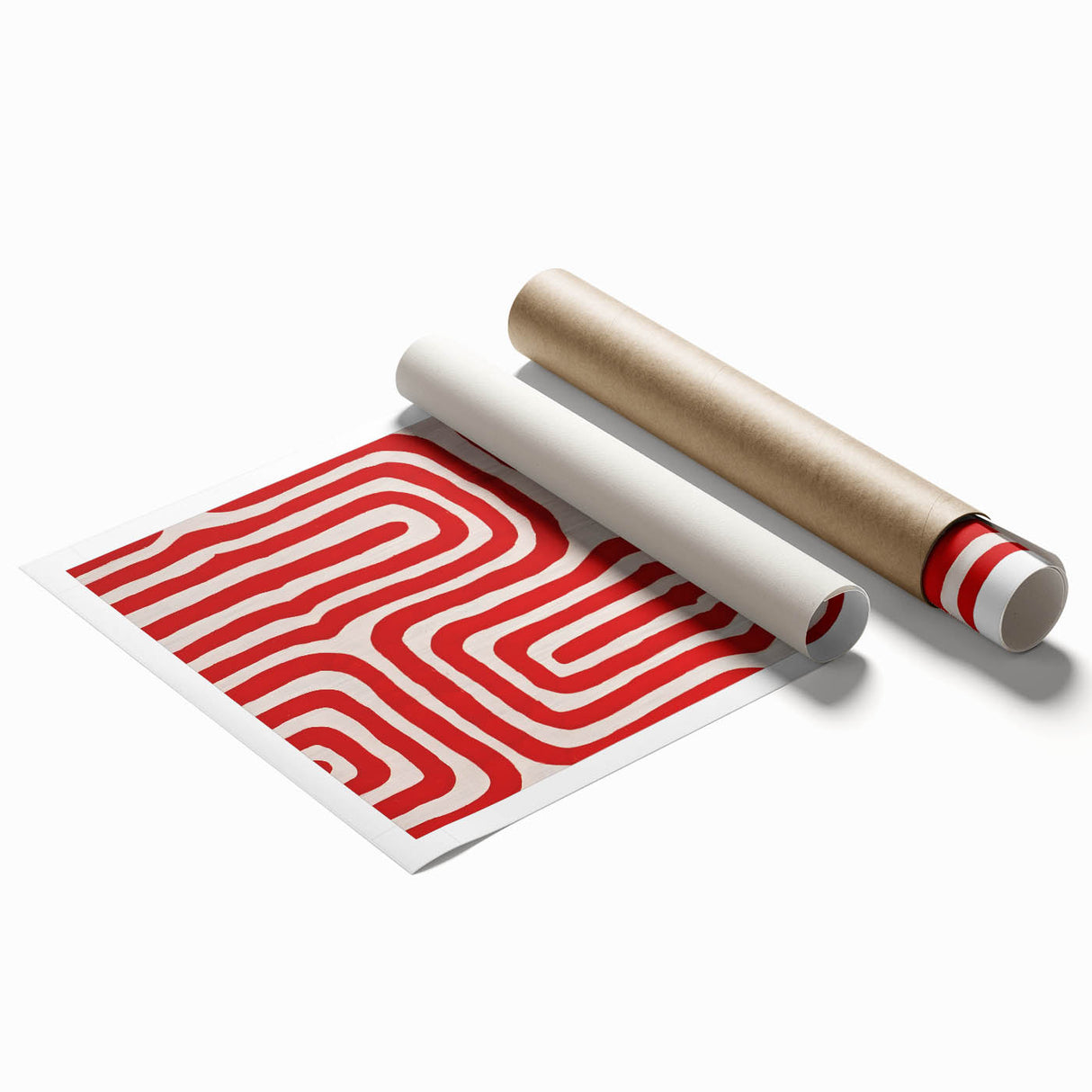 Maximalist Wall Art - Bold Red Geometric Pattern | Modern and Expressive Decor