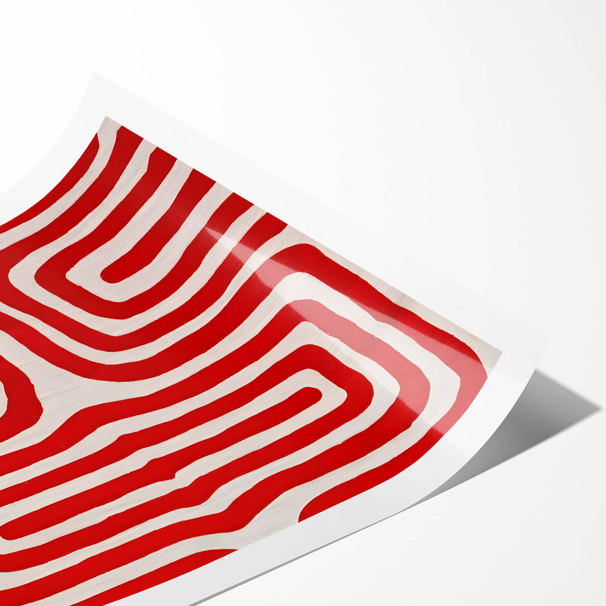 Maximalist Wall Art - Bold Red Geometric Pattern | Modern and Expressive Decor