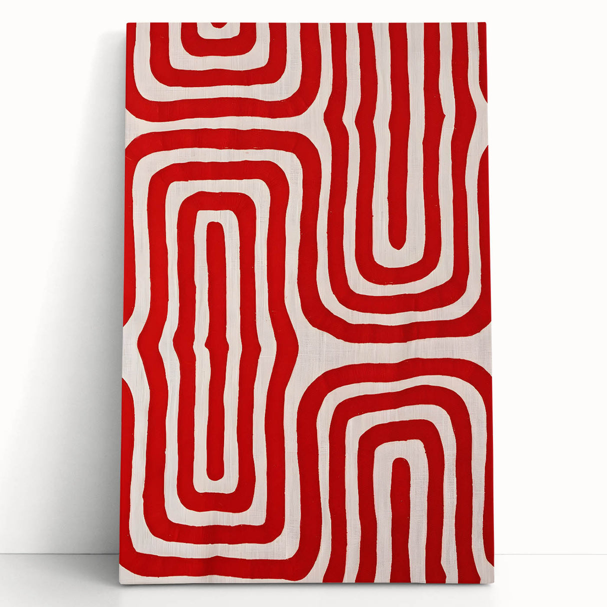 Maximalist Wall Art - Bold Red Geometric Pattern | Modern and Expressive Decor