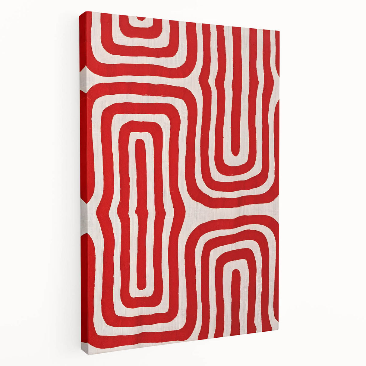 Maximalist Wall Art - Bold Red Geometric Pattern | Modern and Expressive Decor