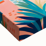 Maximalist Wall Art - Bold Tropical Houses Scene - Vibrant Decor Piece