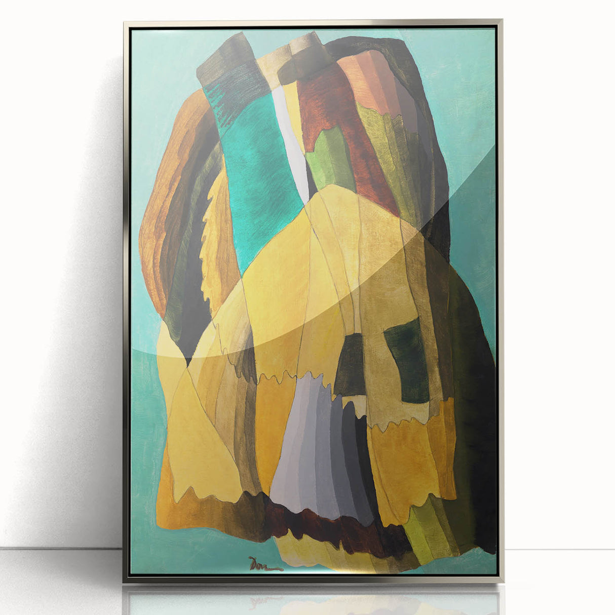 Maximalist Wall Art - Earthy Abstract Composition | Bold and Expressive Decor