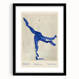 Maximalist Wall Art - Bold Abstract Blue Movement Print for Eclectic Decor