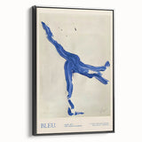 Maximalist Wall Art - Bold Abstract Blue Movement Print for Eclectic Decor