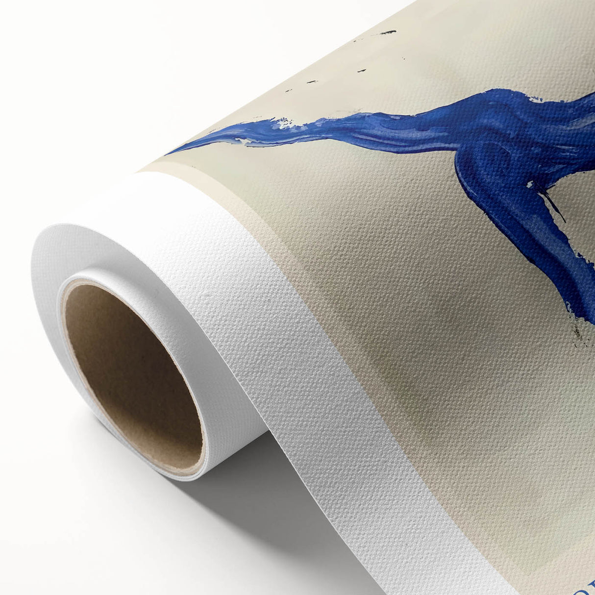 Maximalist Wall Art - Bold Abstract Blue Movement Print for Eclectic Decor