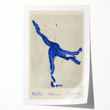 Maximalist Wall Art - Bold Abstract Blue Movement Print for Eclectic Decor