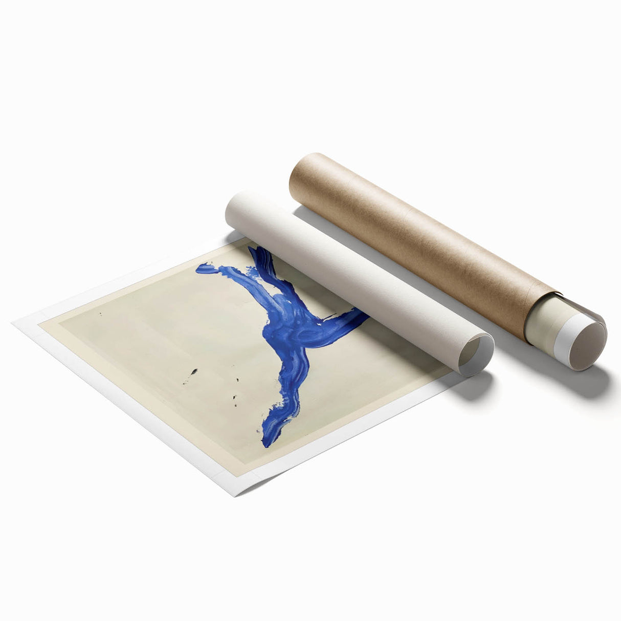 Maximalist Wall Art - Bold Abstract Blue Movement Print for Eclectic Decor