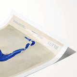 Maximalist Wall Art - Bold Abstract Blue Movement Print for Eclectic Decor