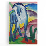 Maximalist Wall Art - Abstract Blue Horse Painting | Bold and Expressive Decor