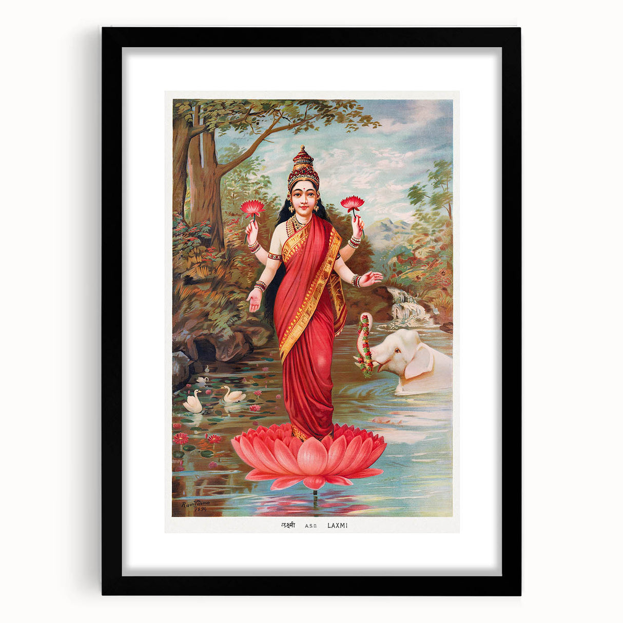 Maximalist Wall Art – Vibrant Maximalism Featuring Goddess Lakshmi