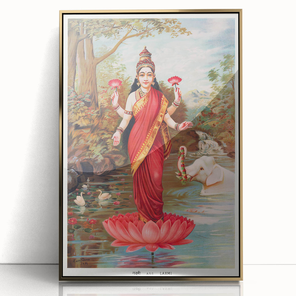 Maximalist Wall Art – Vibrant Maximalism Featuring Goddess Lakshmi