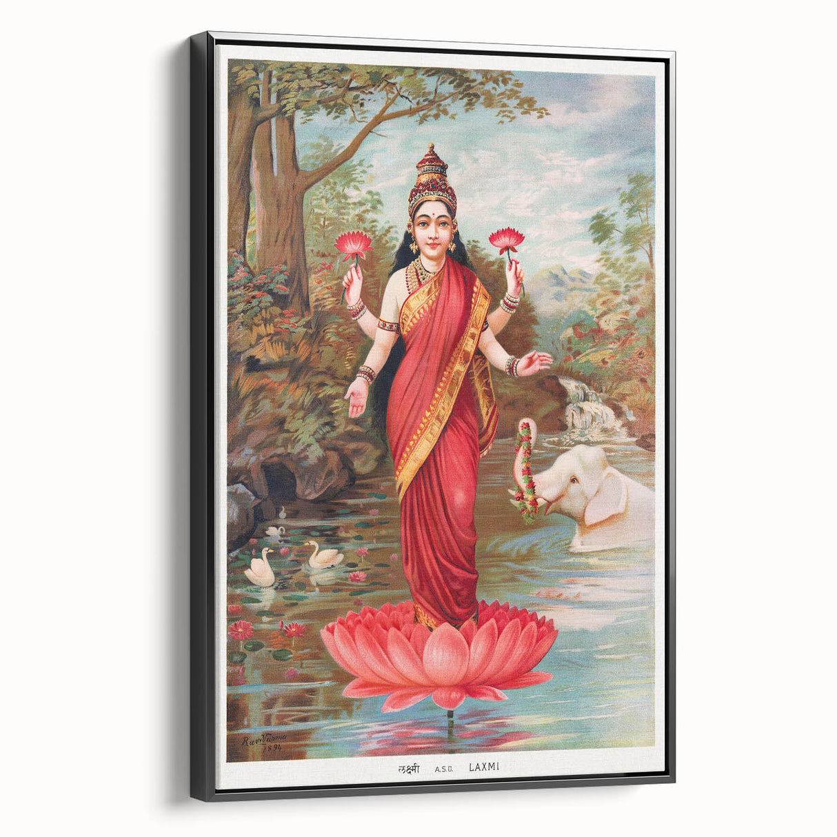 Maximalist Wall Art – Vibrant Maximalism Featuring Goddess Lakshmi