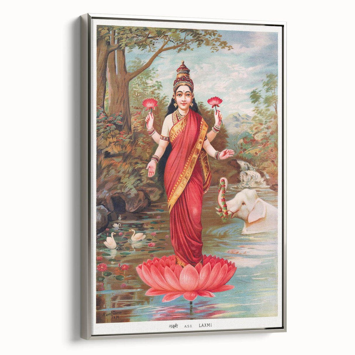 Maximalist Wall Art – Vibrant Maximalism Featuring Goddess Lakshmi
