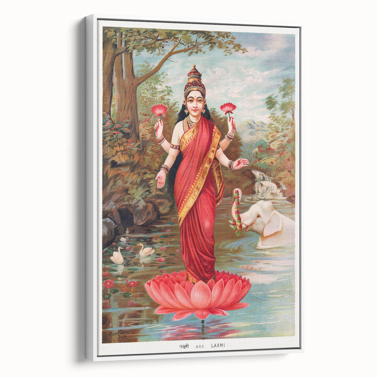 Maximalist Wall Art – Vibrant Maximalism Featuring Goddess Lakshmi
