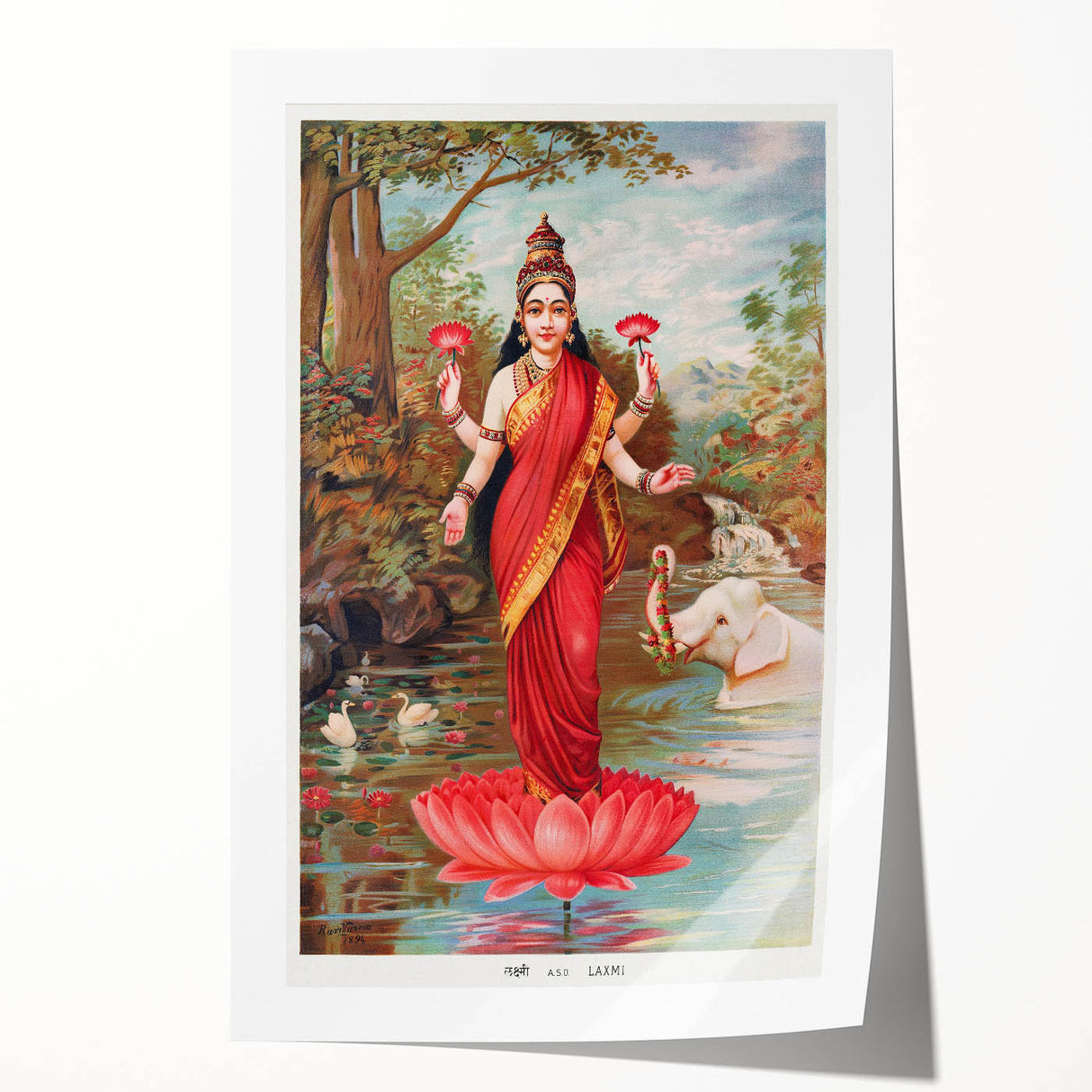 Maximalist Wall Art – Vibrant Maximalism Featuring Goddess Lakshmi