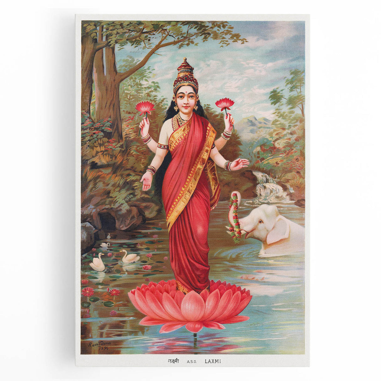 Maximalist Wall Art – Vibrant Maximalism Featuring Goddess Lakshmi