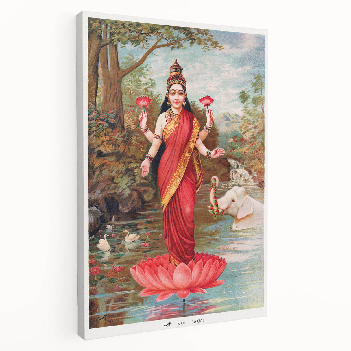 Maximalist Wall Art – Vibrant Maximalism Featuring Goddess Lakshmi