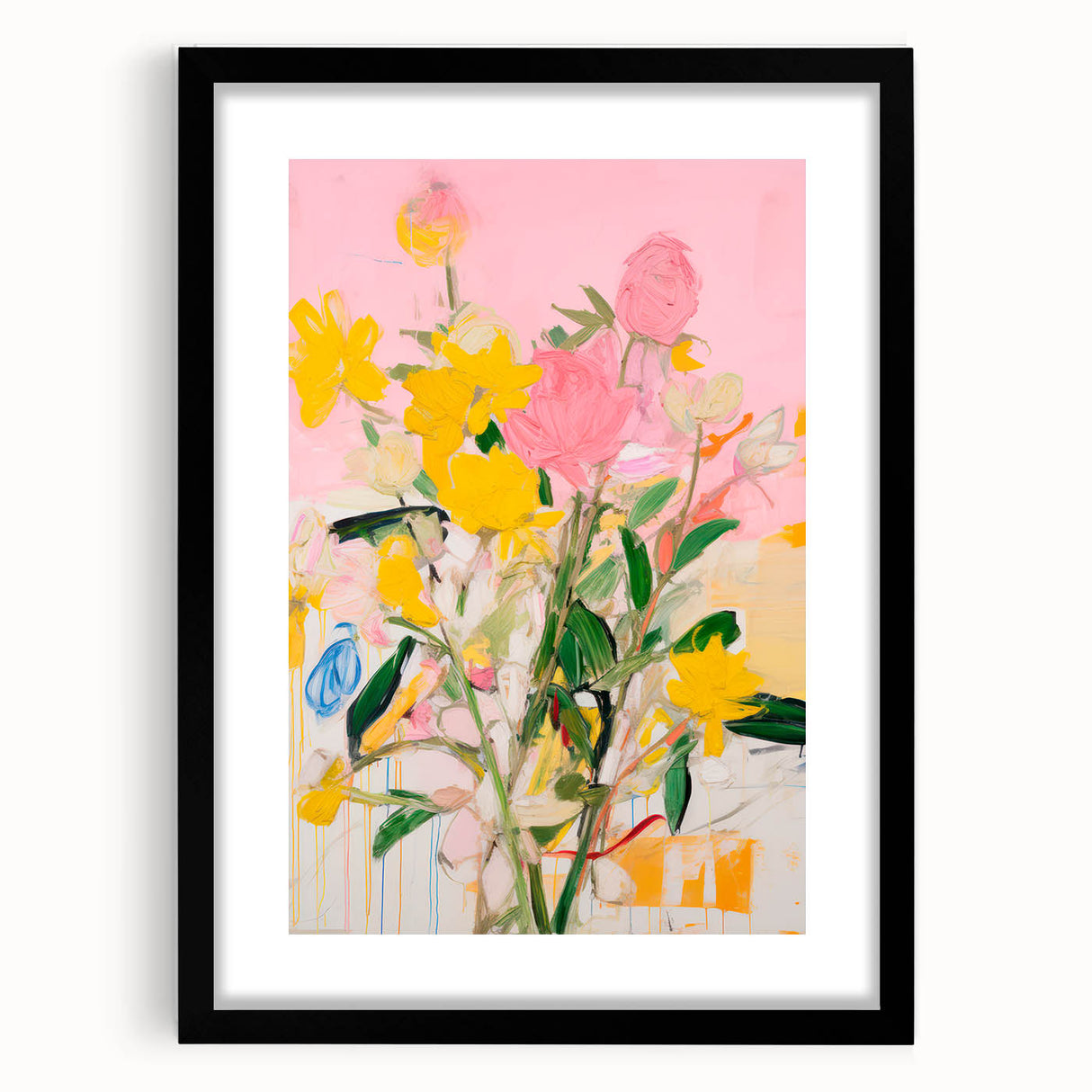 Maximalist Wall Art - Bold Abstract Floral Design - Vibrant Decor Piece