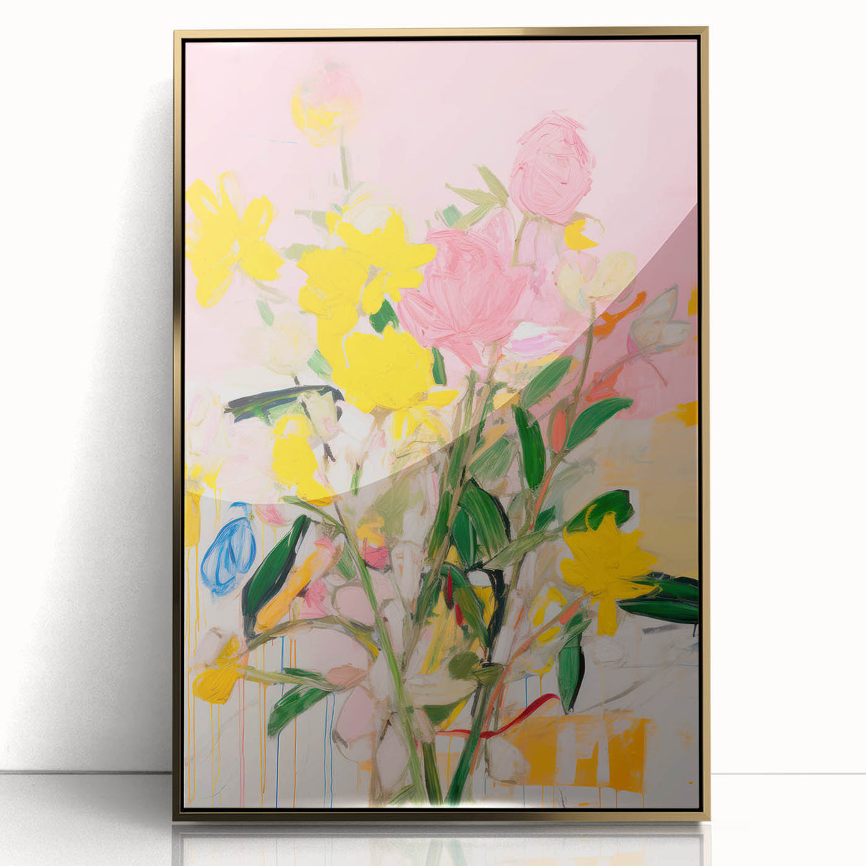 Maximalist Wall Art - Bold Abstract Floral Design - Vibrant Decor Piece