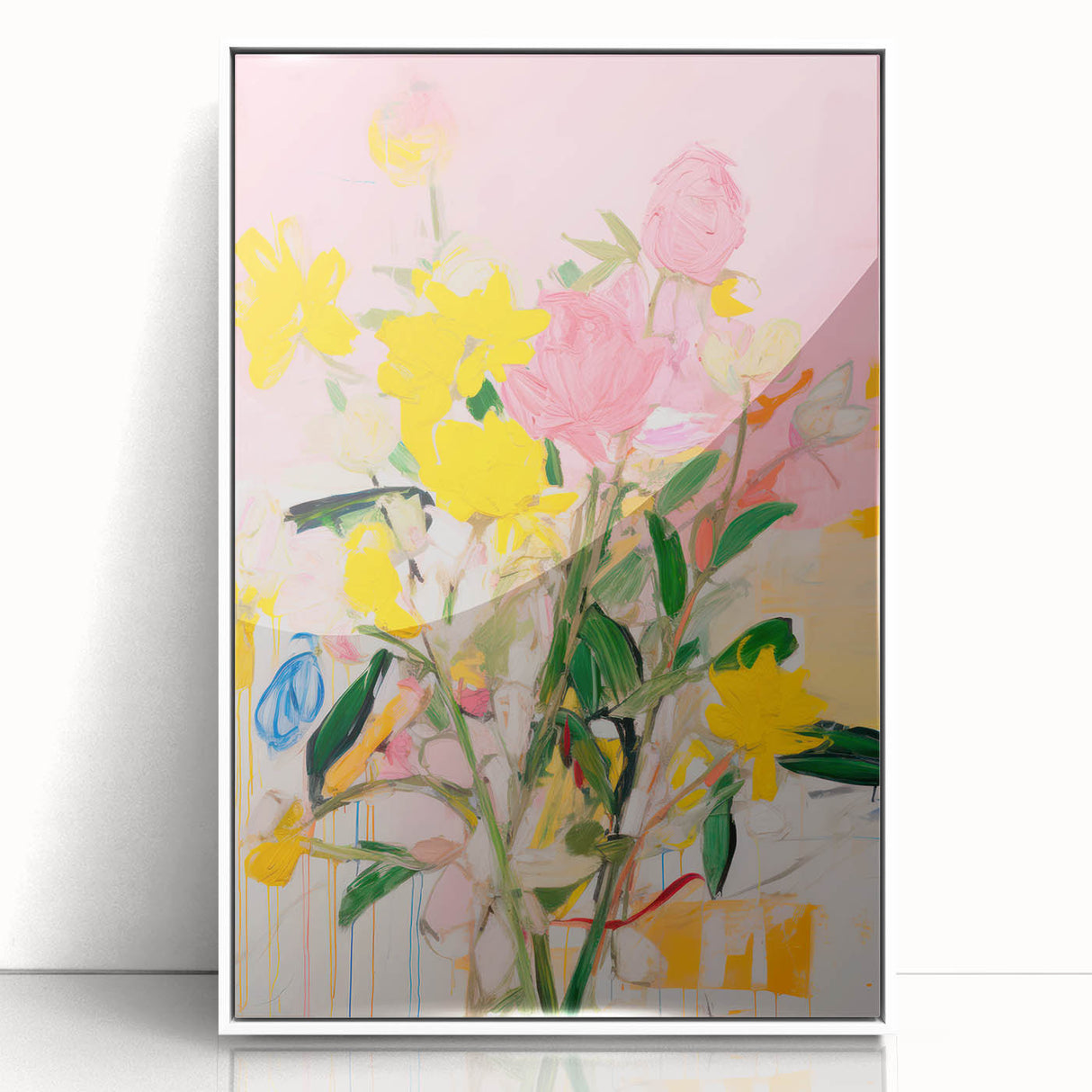 Maximalist Wall Art - Bold Abstract Floral Design - Vibrant Decor Piece