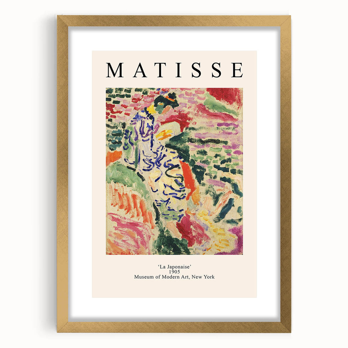 Maximalist Wall Art - Matisse "La Japonaise" 1905 Abstract Print Decor