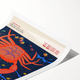 Maximalist Wall Art - Bold Eclectic Crab Design for Vibrant Decor