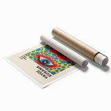 Maximalist Wall Art - Vibrant Eye Design by Yayoi Kusama | Bold Decor