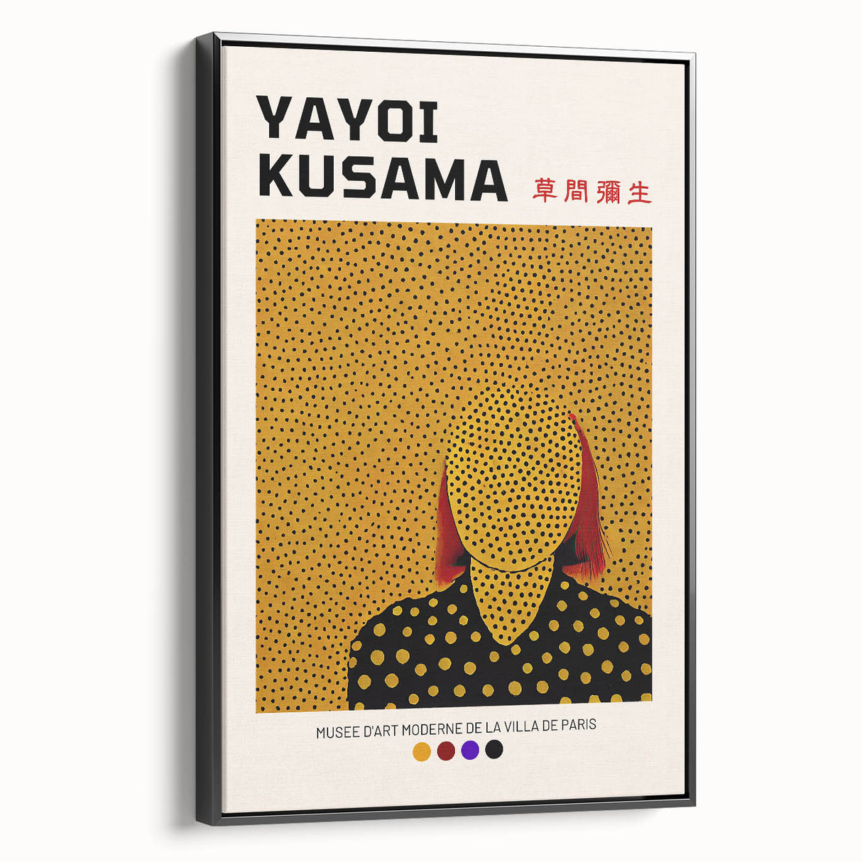 Maximalist Wall Art - Polka Dot Face Design by Yayoi Kusama | Bold Decor