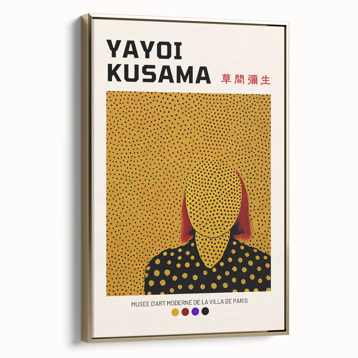 Maximalist Wall Art - Polka Dot Face Design by Yayoi Kusama | Bold Decor