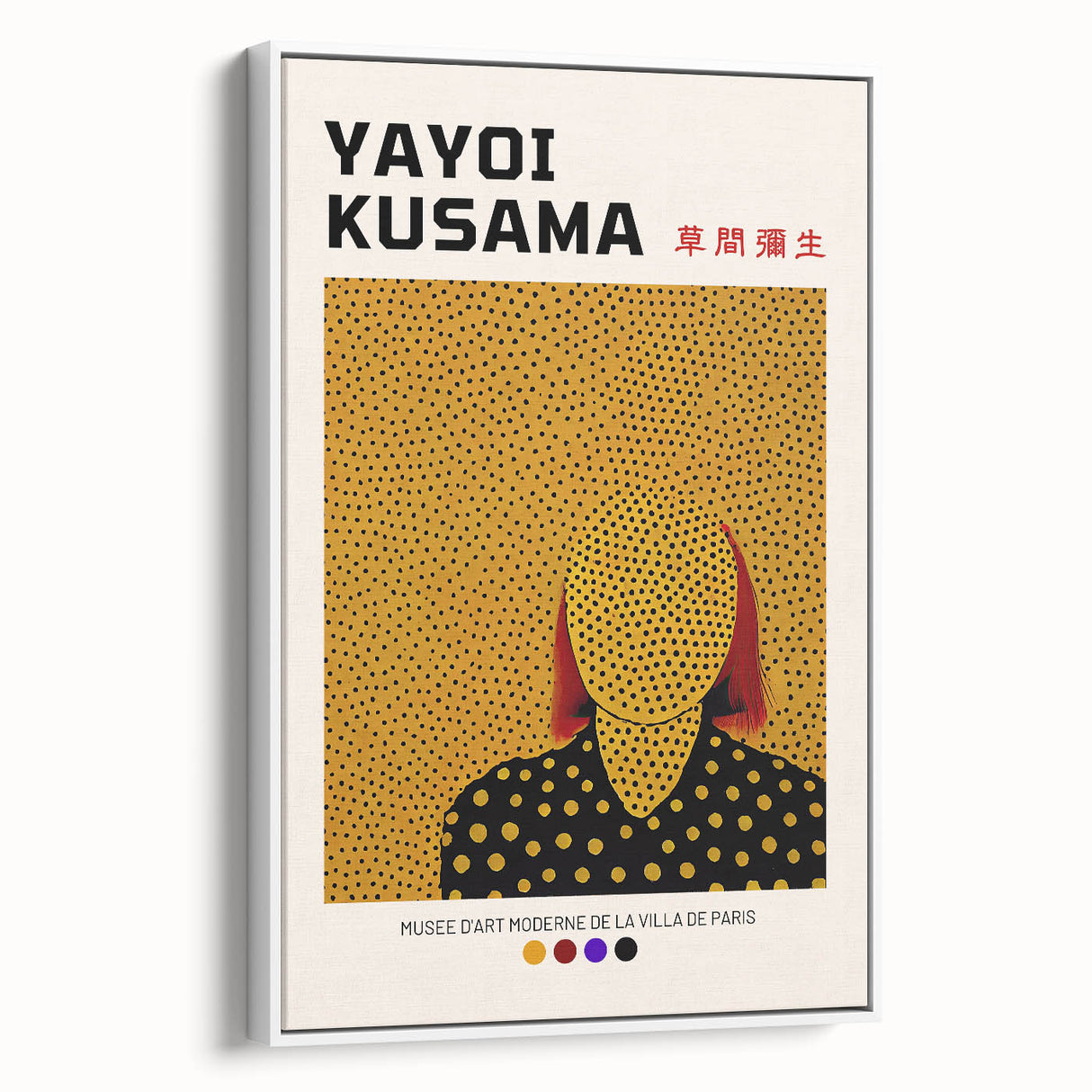 Maximalist Wall Art - Polka Dot Face Design by Yayoi Kusama | Bold Decor