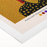 Maximalist Wall Art - Polka Dot Face Design by Yayoi Kusama | Bold Decor