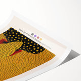 Maximalist Wall Art - Polka Dot Face Design by Yayoi Kusama | Bold Decor