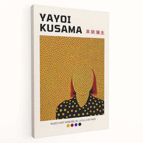 Maximalist Wall Art - Polka Dot Face Design by Yayoi Kusama | Bold Decor