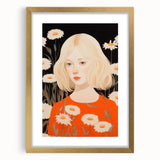 Maximalist Wall Art: Eclectic Bold Portrait with Floral Patterns