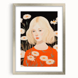 Maximalist Wall Art: Eclectic Bold Portrait with Floral Patterns