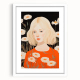 Maximalist Wall Art: Eclectic Bold Portrait with Floral Patterns