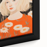 Maximalist Wall Art: Eclectic Bold Portrait with Floral Patterns