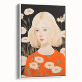Maximalist Wall Art: Eclectic Bold Portrait with Floral Patterns