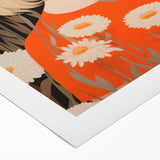 Maximalist Wall Art: Eclectic Bold Portrait with Floral Patterns