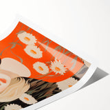 Maximalist Wall Art: Eclectic Bold Portrait with Floral Patterns