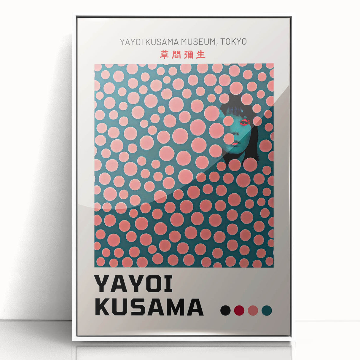 Maximalist Wall Art - Polka Dot Portrait by Yayoi Kusama | Bold Decor