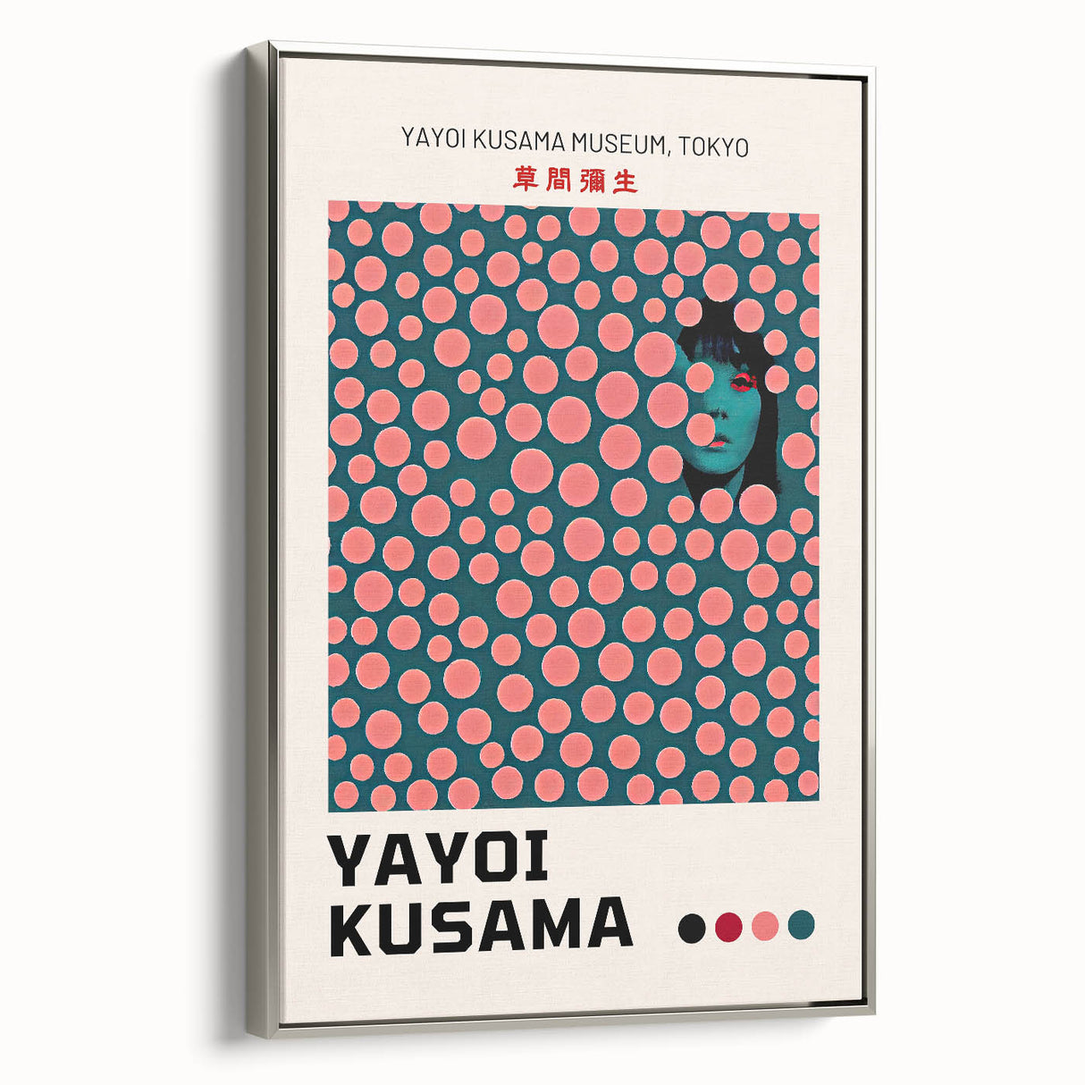Maximalist Wall Art - Polka Dot Portrait by Yayoi Kusama | Bold Decor