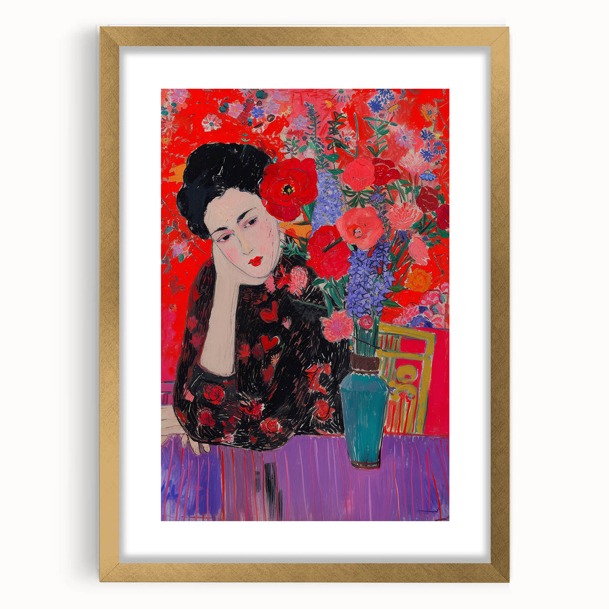 Maximalist Wall Art – Bold Home Decor with Vibrant Floral Expression