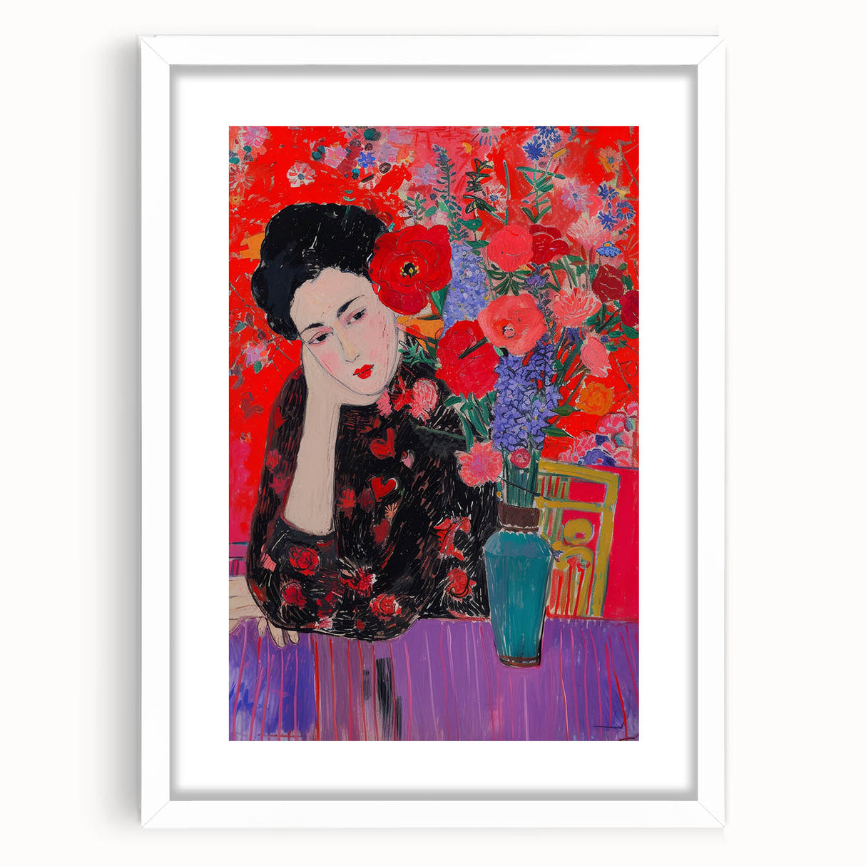 Maximalist Wall Art – Bold Home Decor with Vibrant Floral Expression