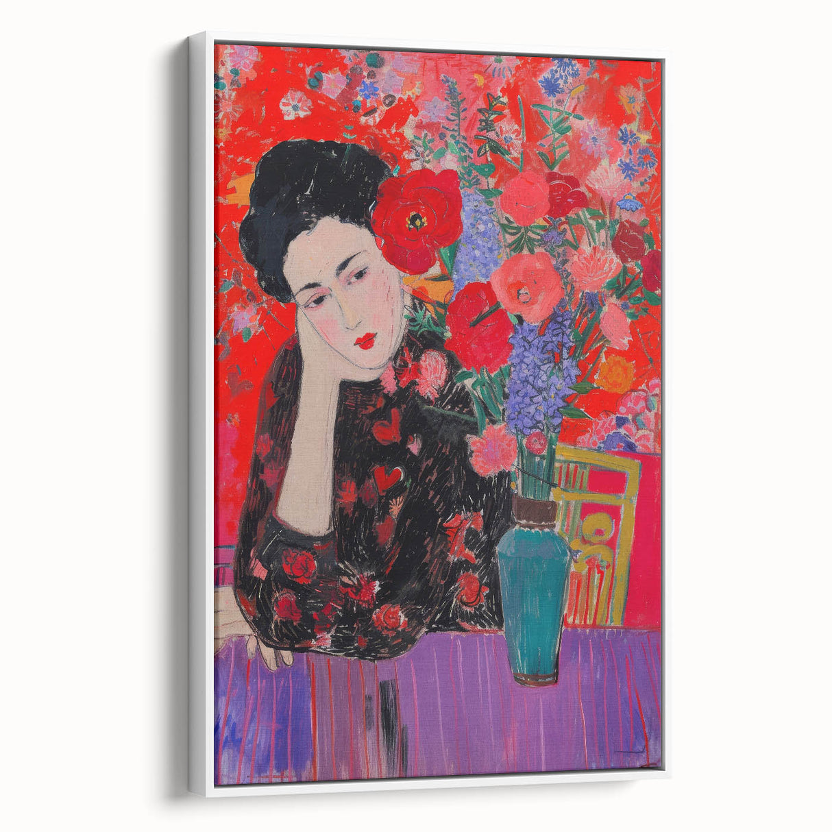 Maximalist Wall Art – Bold Home Decor with Vibrant Floral Expression