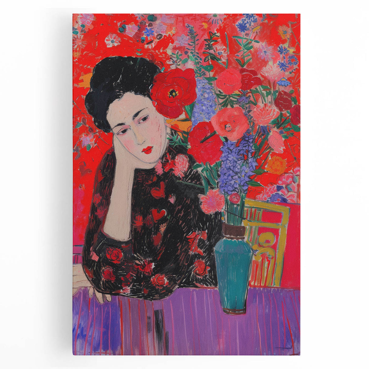 Maximalist Wall Art – Bold Home Decor with Vibrant Floral Expression